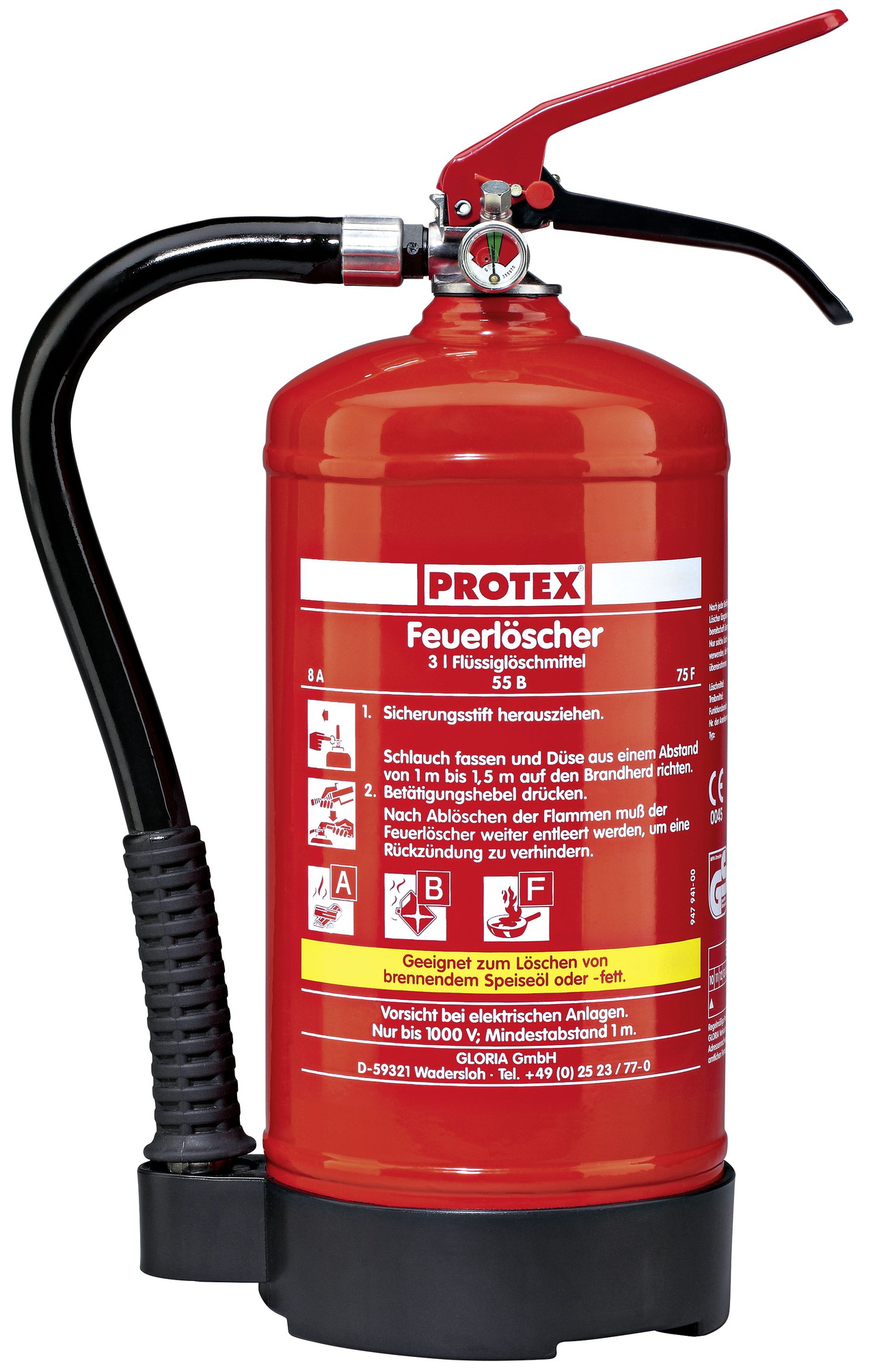 Protex SFD 3 Fettbrand - Feuerlöscher - 3 l