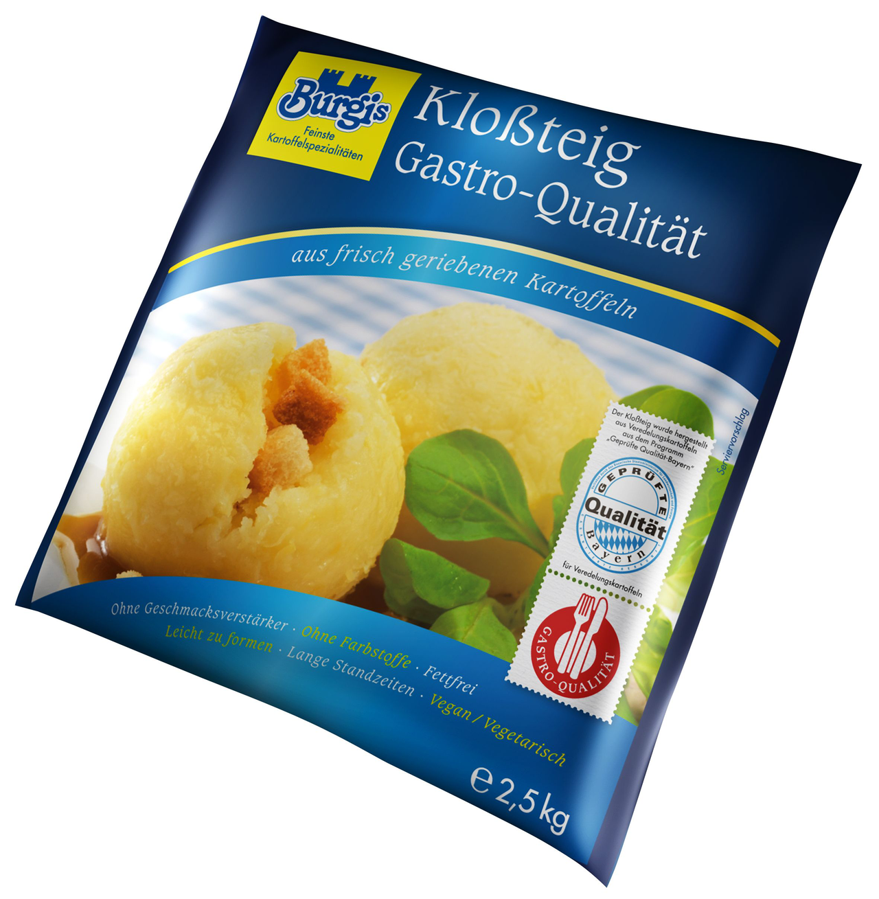 Burgis Gastro Kloßteig - 2,5 kg Packung