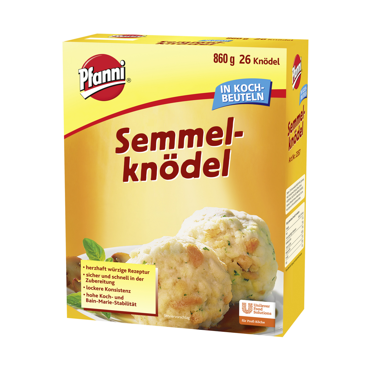 Pfanni Semmelknödel lockere Konsistenz, im Kochbeutel, ca. 26 Knödel 860 g Beutel