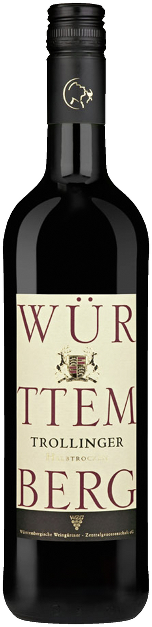 Württemberger Trollinger Rotwein QBA halbtrocken 750 ml Flasche