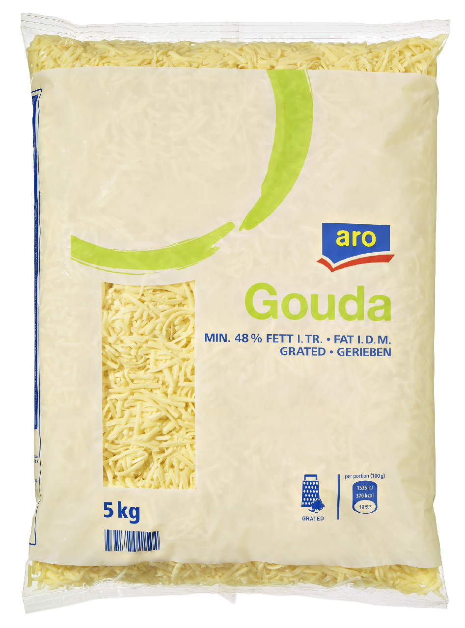 aro Gouda gerieben - 5,00 kg Packung