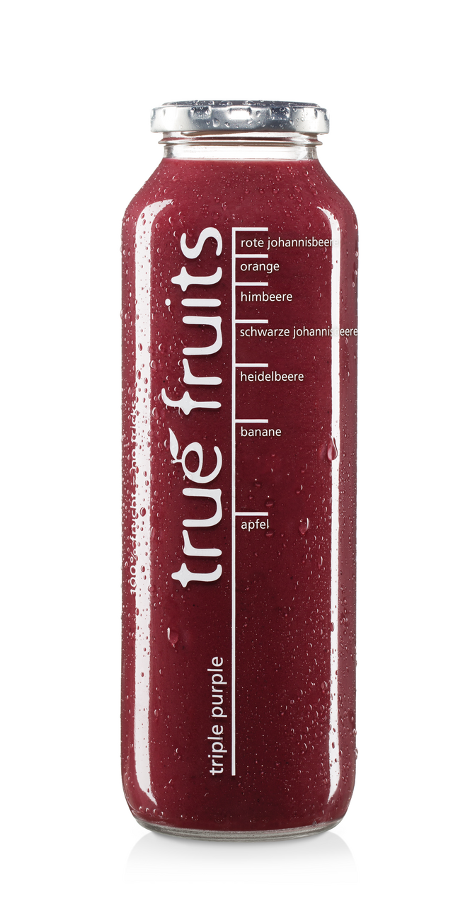 True Fruits Smoothies Purple Beerenmix 750 ml Flasche