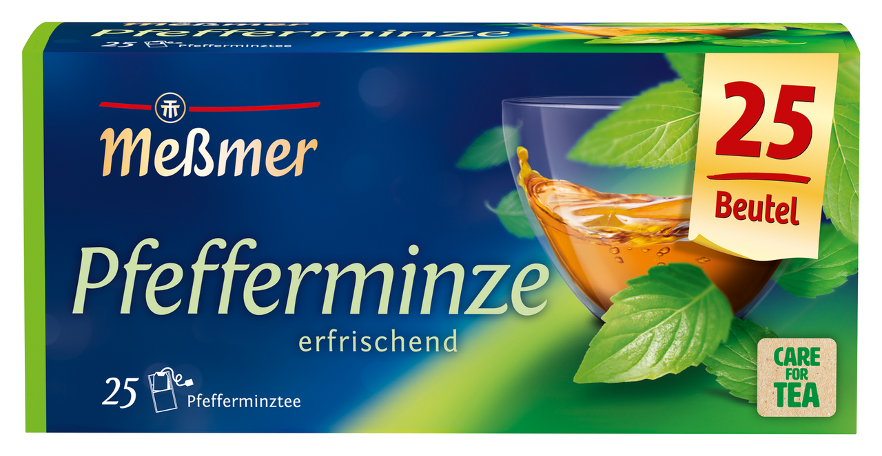Meßmer Kräutertee Pfefferminze frisch-würzig, 25 Teebeutel - 56 g Faltschachtel