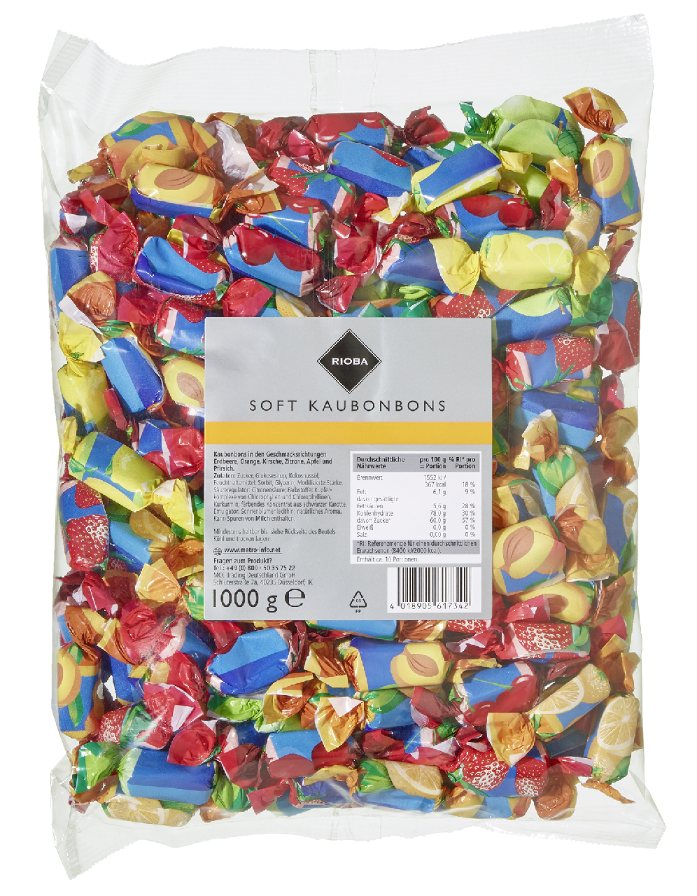 RIOBA Kaubonbons Soft - 1 kg Beutel