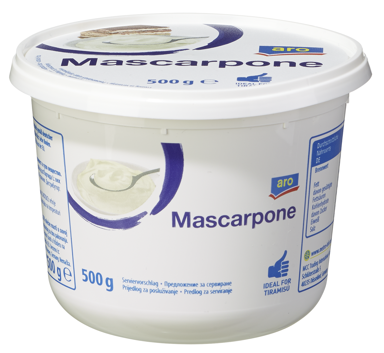aro Mascarpone 82 % Fett - 500 g Becher