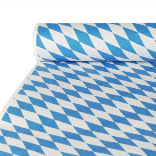 PAPSTAR Damasttischtuch bayrisch Blau 10 x 1 m