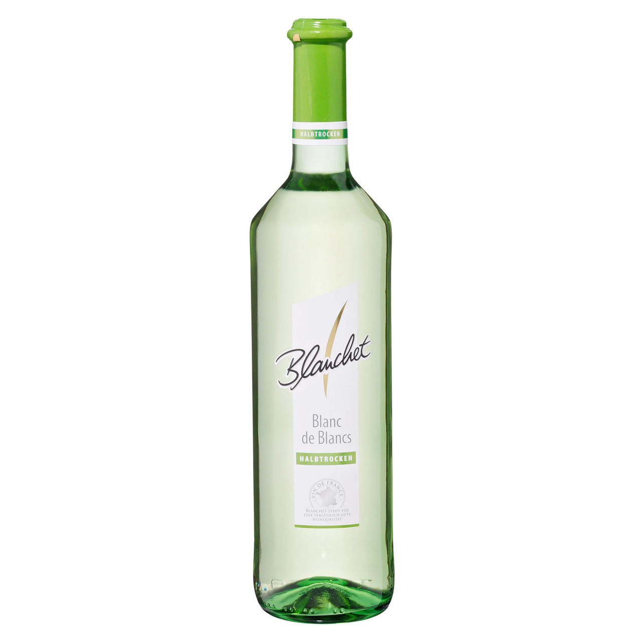 Blanchet Blanc de Blancs französischer halbtrockener Weißwein - 750 ml Flasche