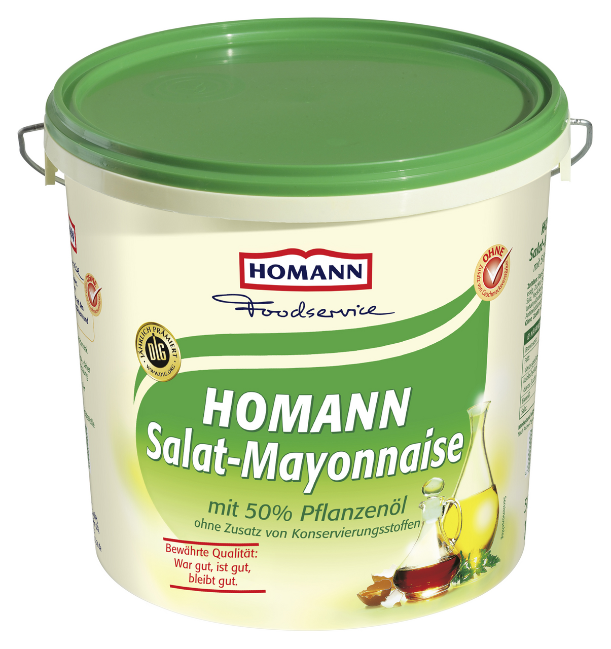 Homann Salat Mayonnaise mit 50 % Pflanzenöl - 10 kg Eimer
