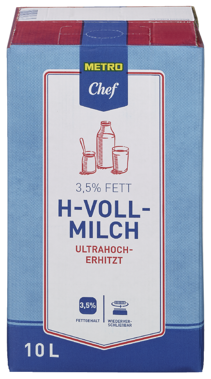 METRO Chef H-Milch 3,5 % Fett - 10 kg Bag-in-Box