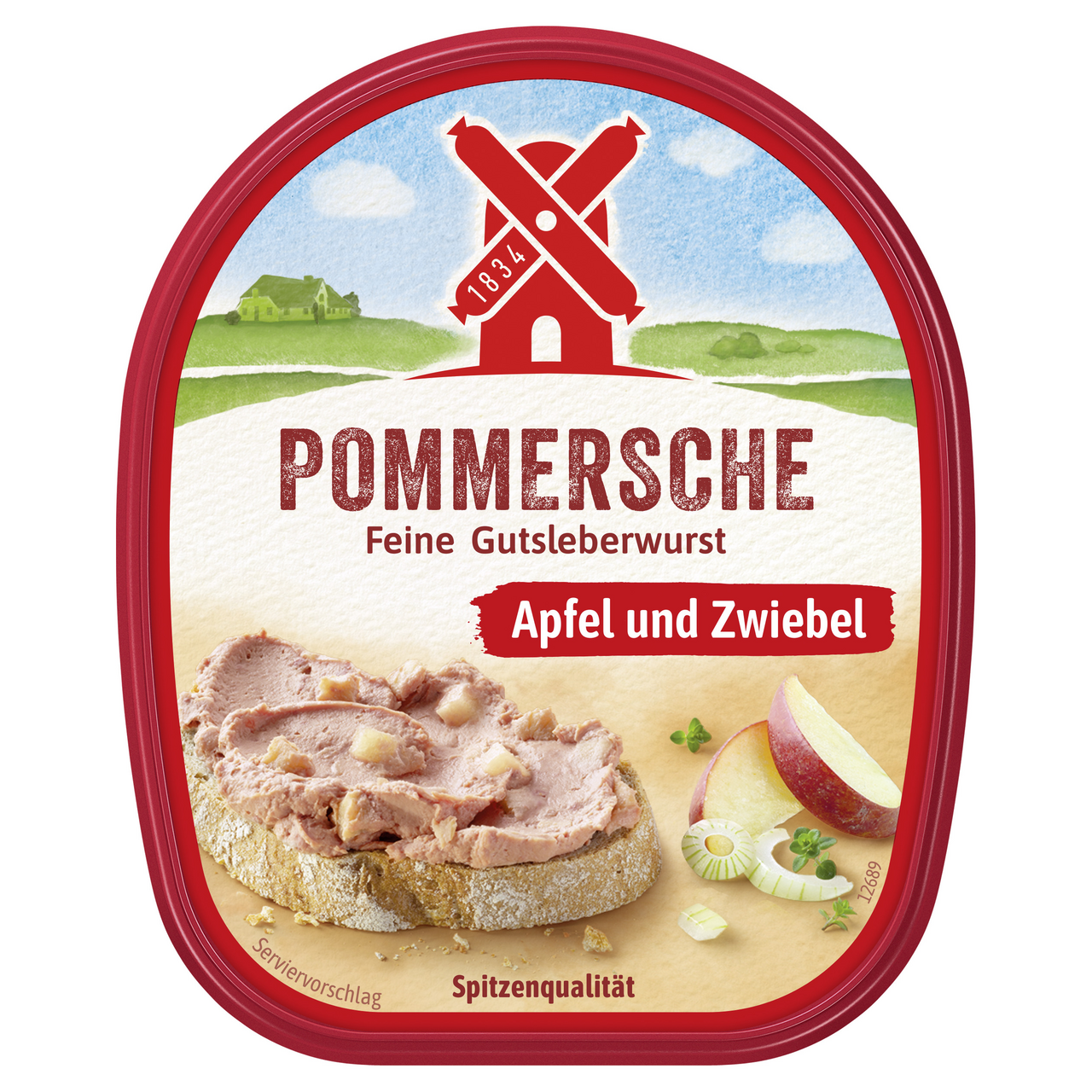 Pommersche Gutsleberwurst Apfel und Zwiebel - 125 g Becher