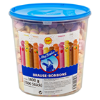 Ahoj-Brause Bonbons Zitrone-, Orangen-, Himbeer- und Cola-Geschmack, 1000 Stück 1,8 kg Dose