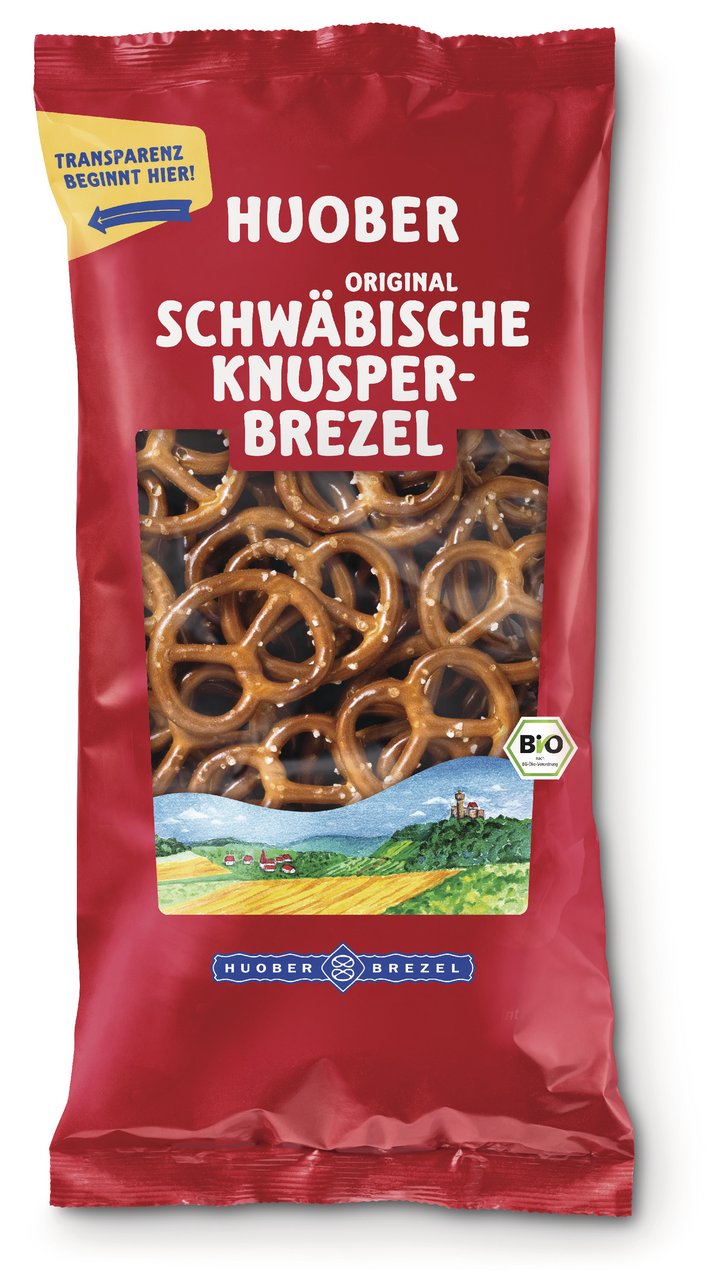 Huober Bio Schwäbische Knusperbrezel Original Laugengebäck 175 g Packung