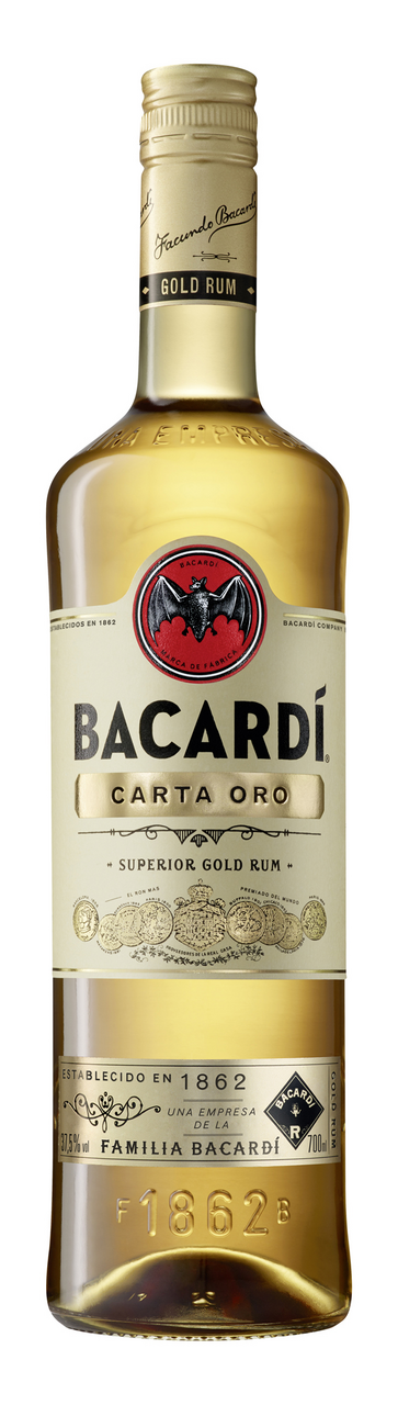 Bacardi CARTA ORO Rum 37,5 % Vol. - 700 ml Flasche