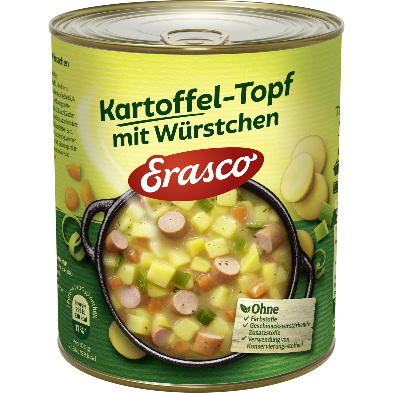 Erasco Kartoffeltopf mit Würstchen 800 g Dose