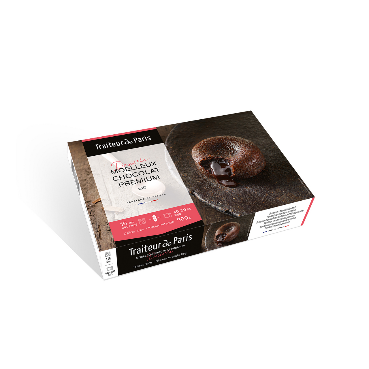 Traiteur de Paris Premium-Schokoladen-Törtchen mit flüssigem Herz tiefgefroren 10 Stück à 90 g - 900 g Packung