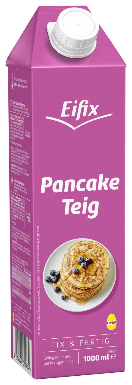 Eifix Pancake Teig fix & fertig, flüssig gekühlt - 1 l Packung