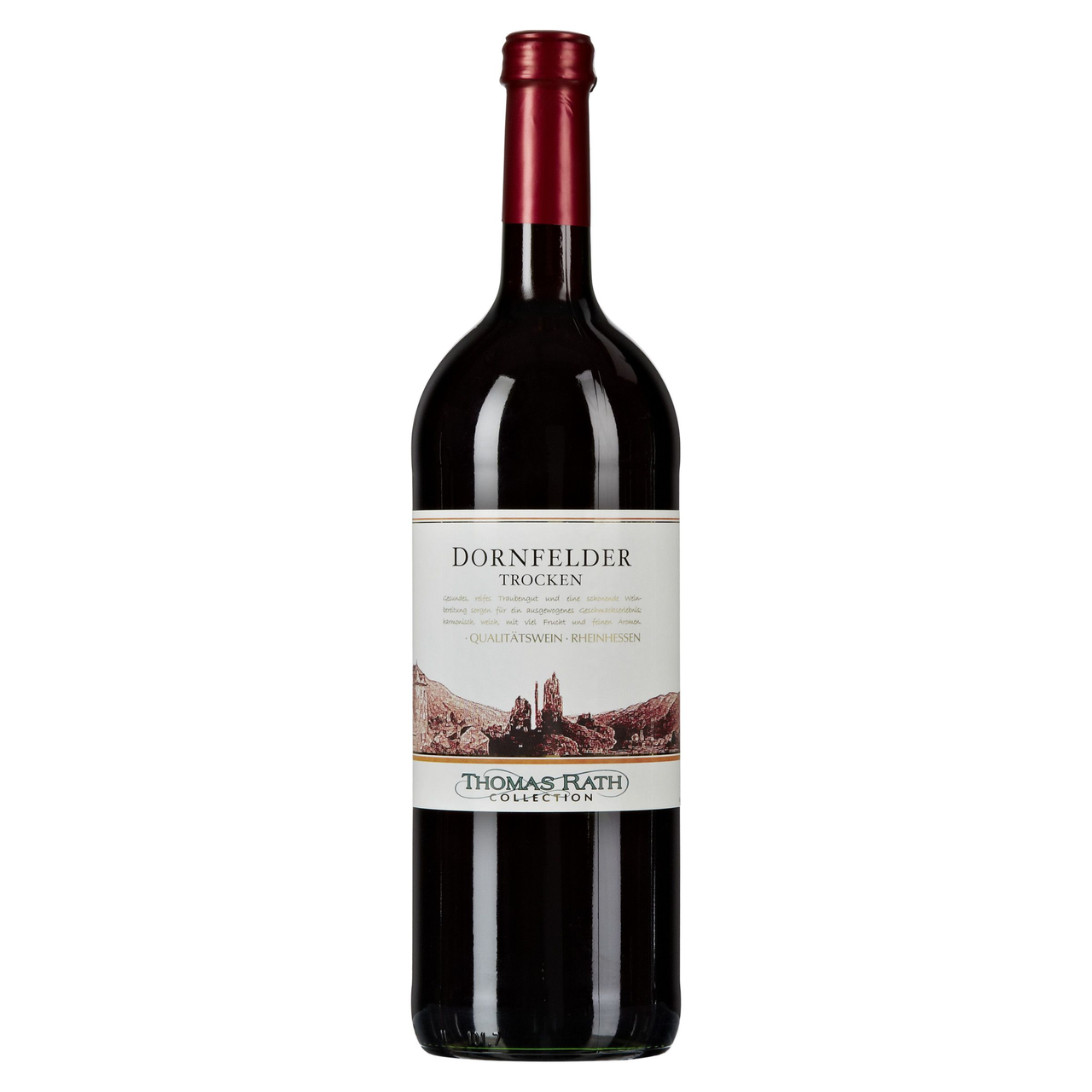 Thomas Rath Dornfelder Rotwein QBA trocken 1 l Flasche