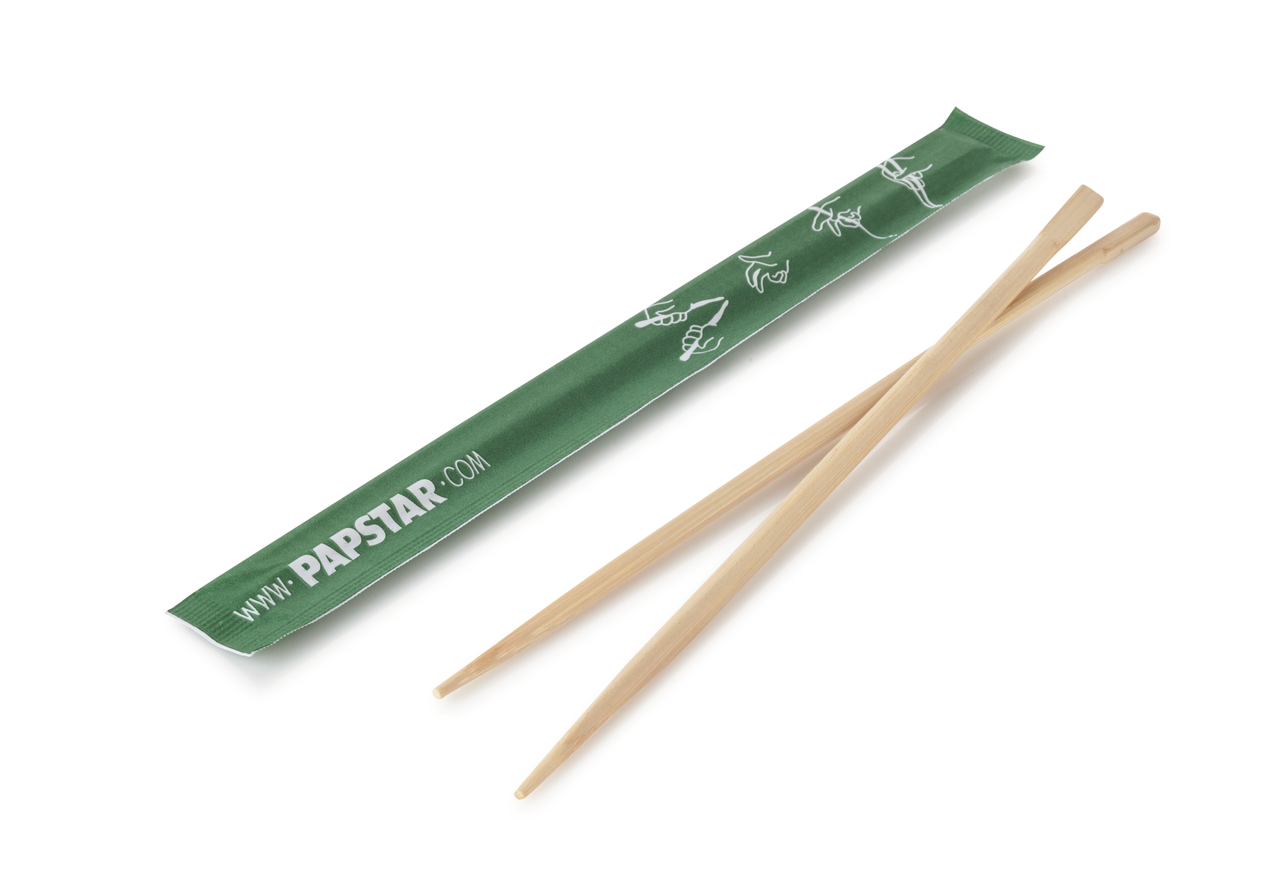 PAPSTAR Palillo chino envuelto 50 unidades