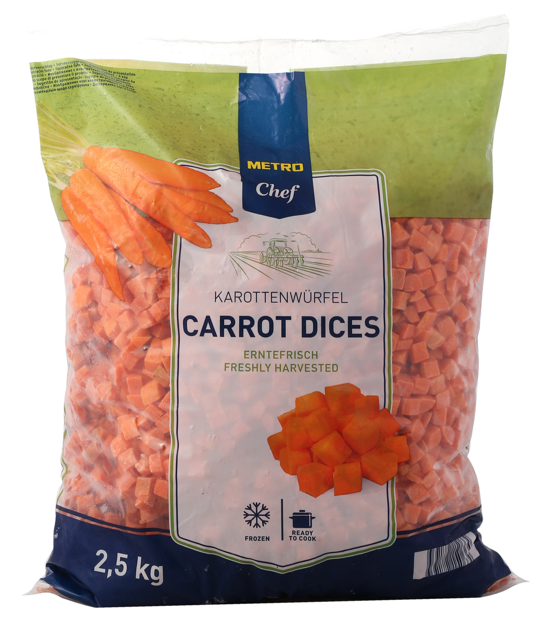 METRO Chef Zanahoria cubos 2,5Kg