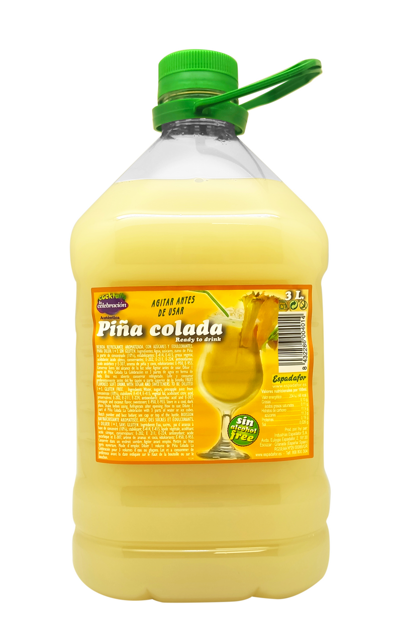 La Celebración cocktail sin alcohol piña colada garrafa 3L