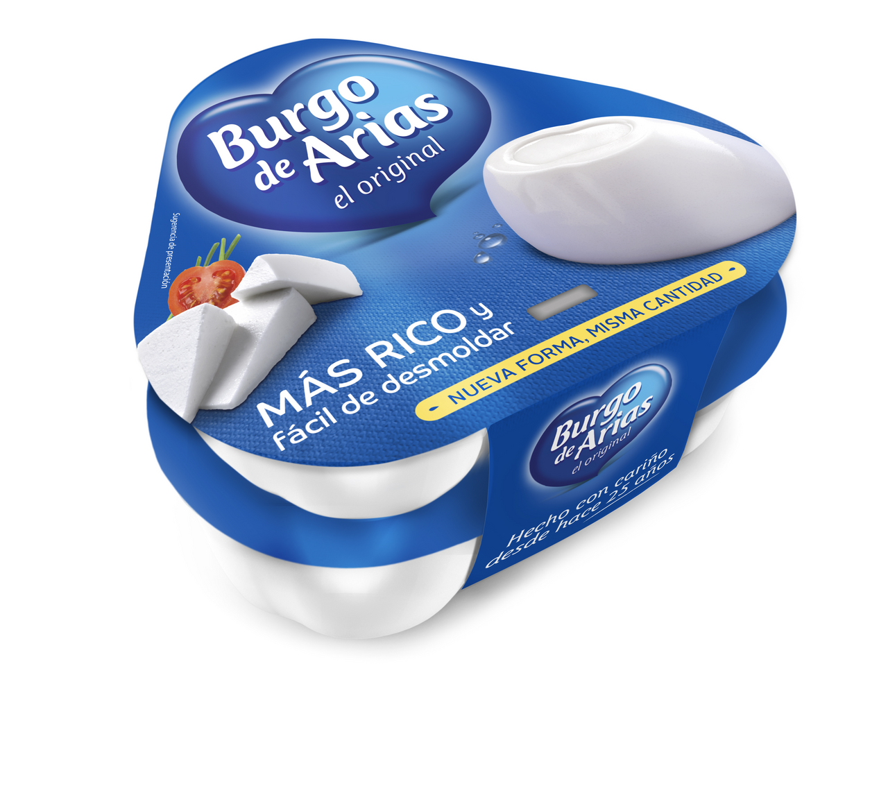 Burgo De Arias Queso fresco natural original 72g contiene 6 unidades