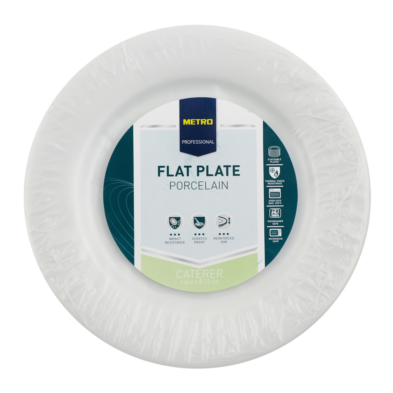 METRO PROFESSIONAL plato hondo 22cm caterer contiene 6 unidades
