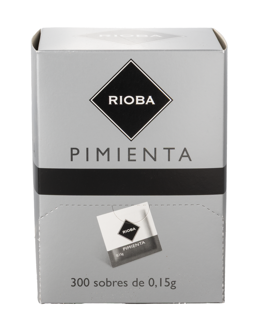 RIOBA pimienta negra caja de 300 sobres de 0,15 g (total 4,5 kg)