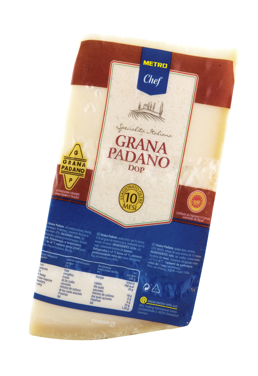 METRO Chef queso grana padano DOP cuña 10 meses Italia