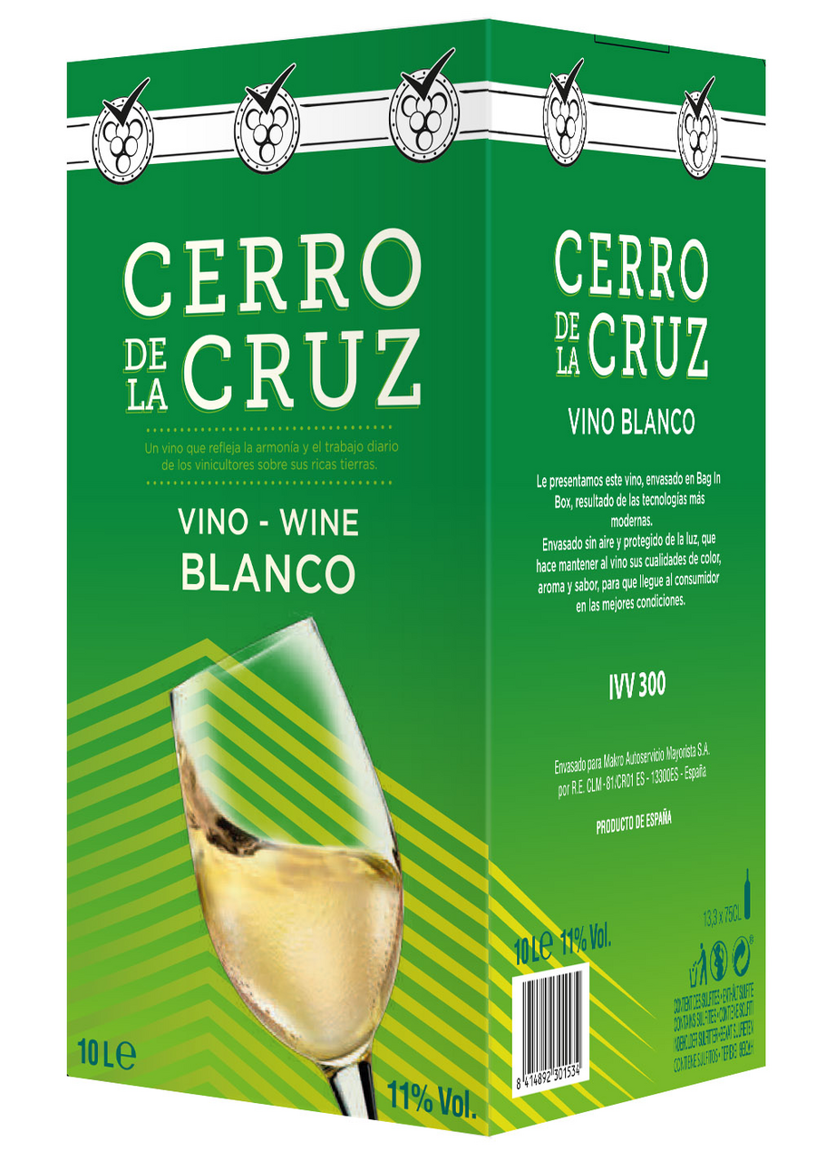 CERRO DE LA CRUZ vino blanco bidón 10L