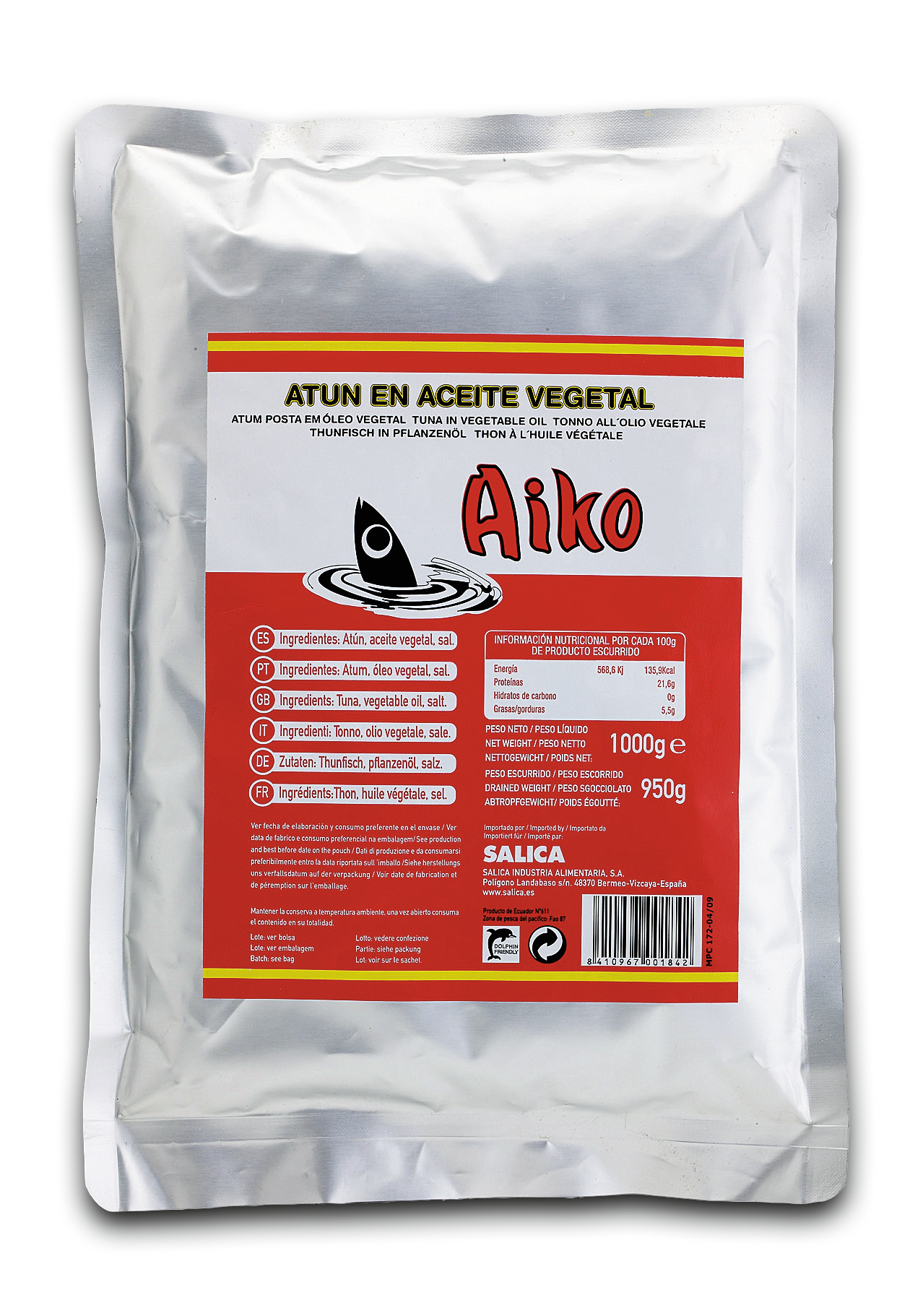 Aiko atún aceite vegetal 950 gne (1000 g)