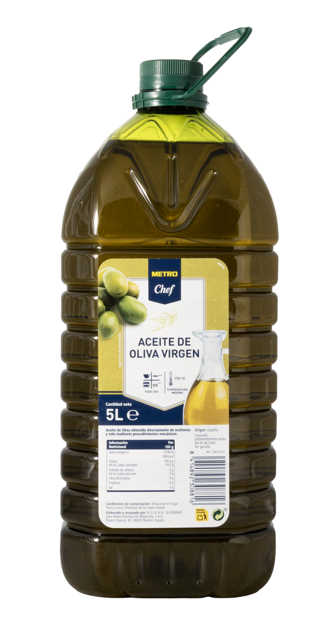 METRO Chef Aceite de oliva virgen en bidón 5 L