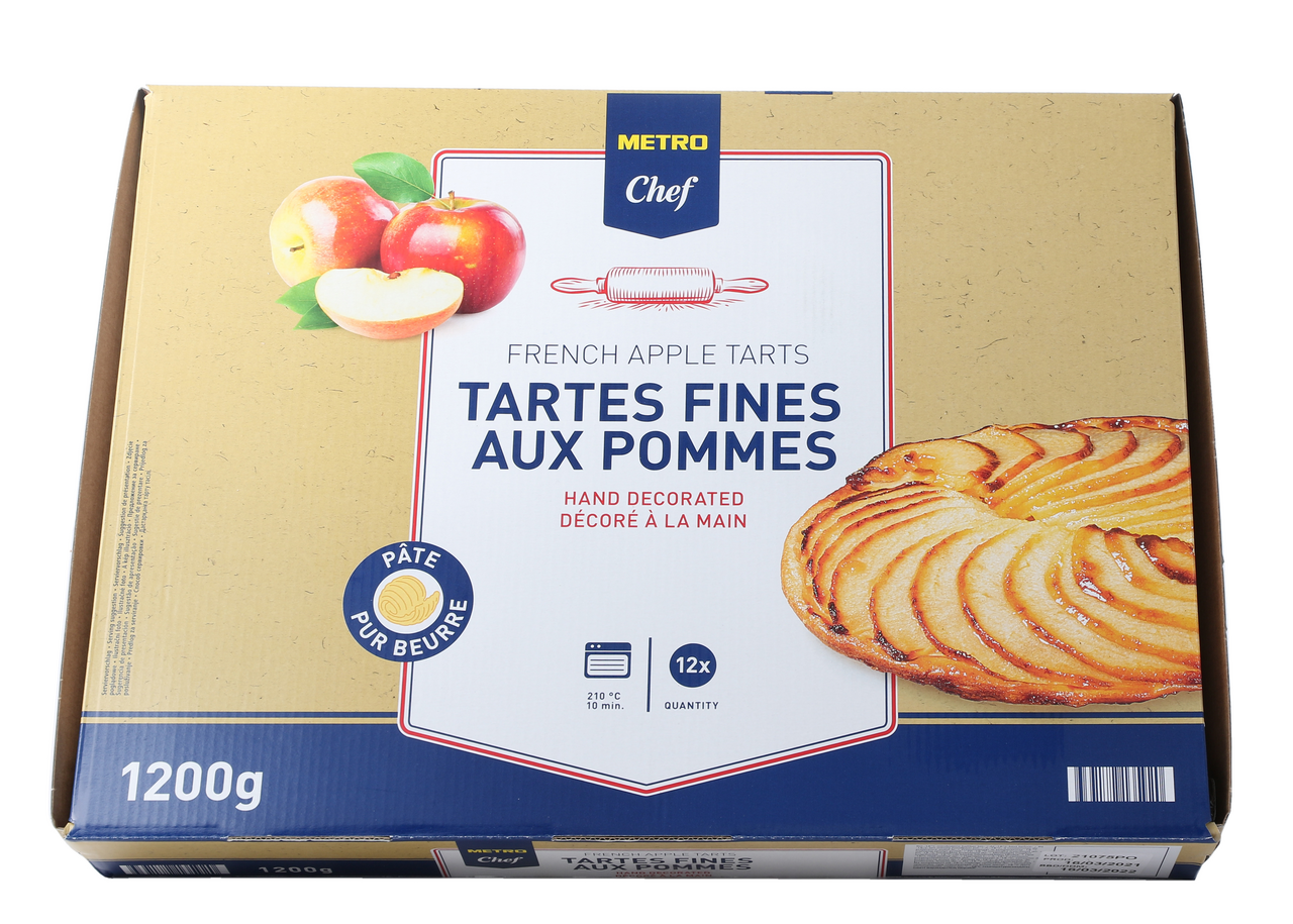 METRO Chef tarta de manzana con crema 100 g 12 unidades (Total 1,2 kg)