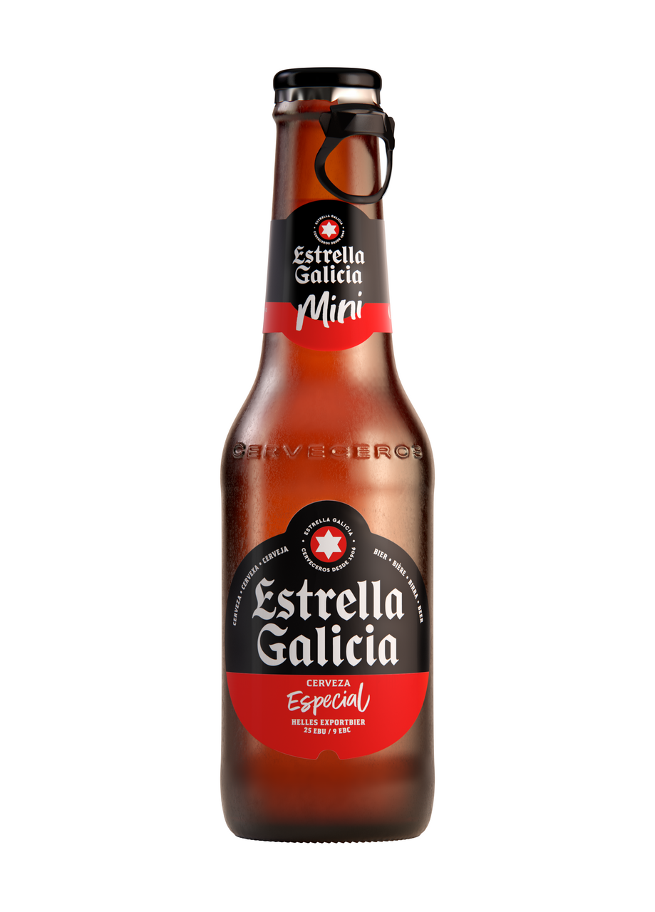 Estrella Galicia cerveza mini 20cl contiene 24 botellas