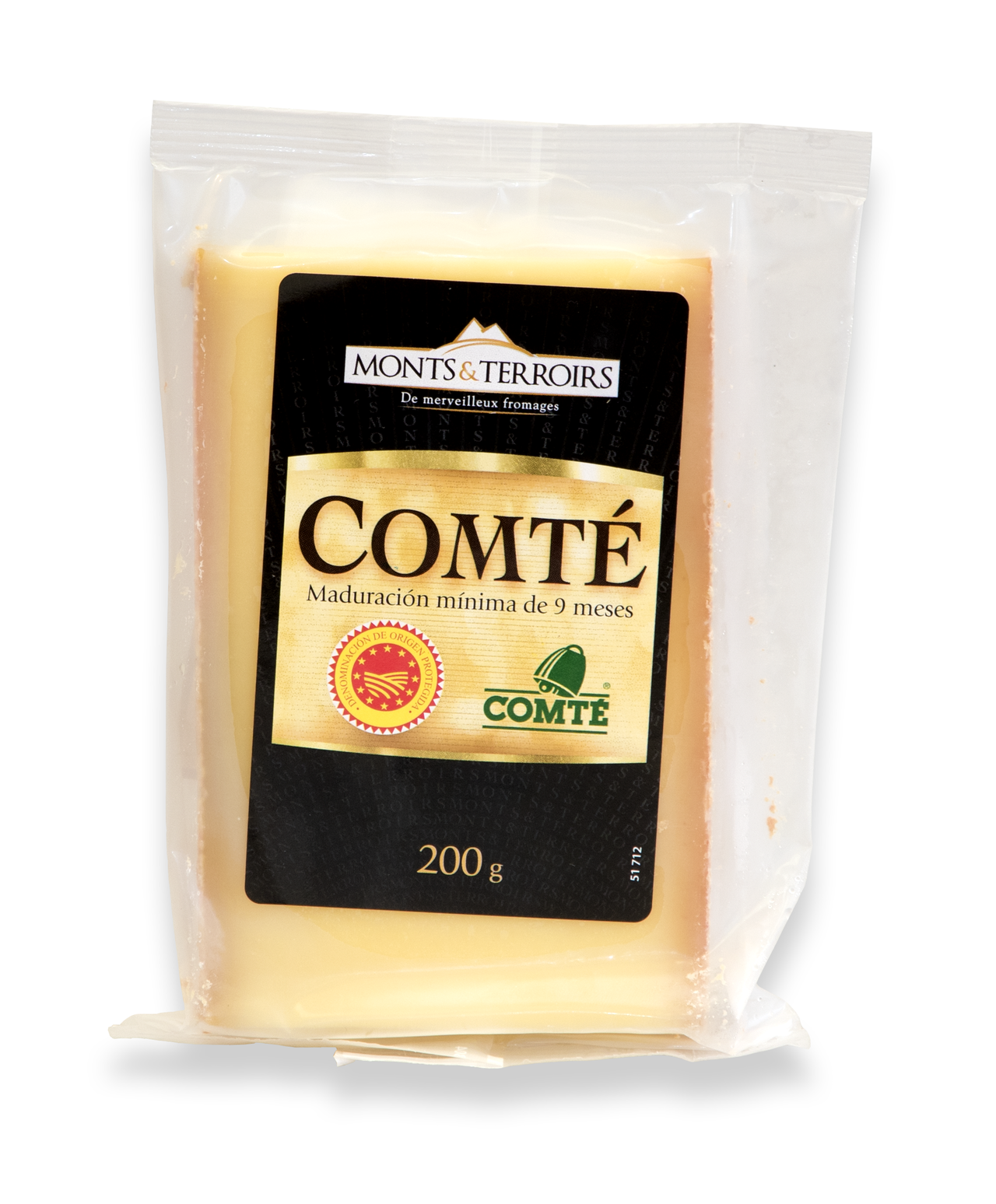 MONTS & TERROIRS queso comté 12 meses D.O. Francia leche cruda pieza 200 g