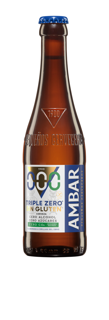 AMBAR Celiacos 0,0 cerveza 33cl contiene 6 botellas