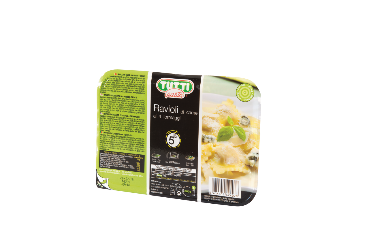 Tutti Pasta Ravioli carne 4 quesos 300g