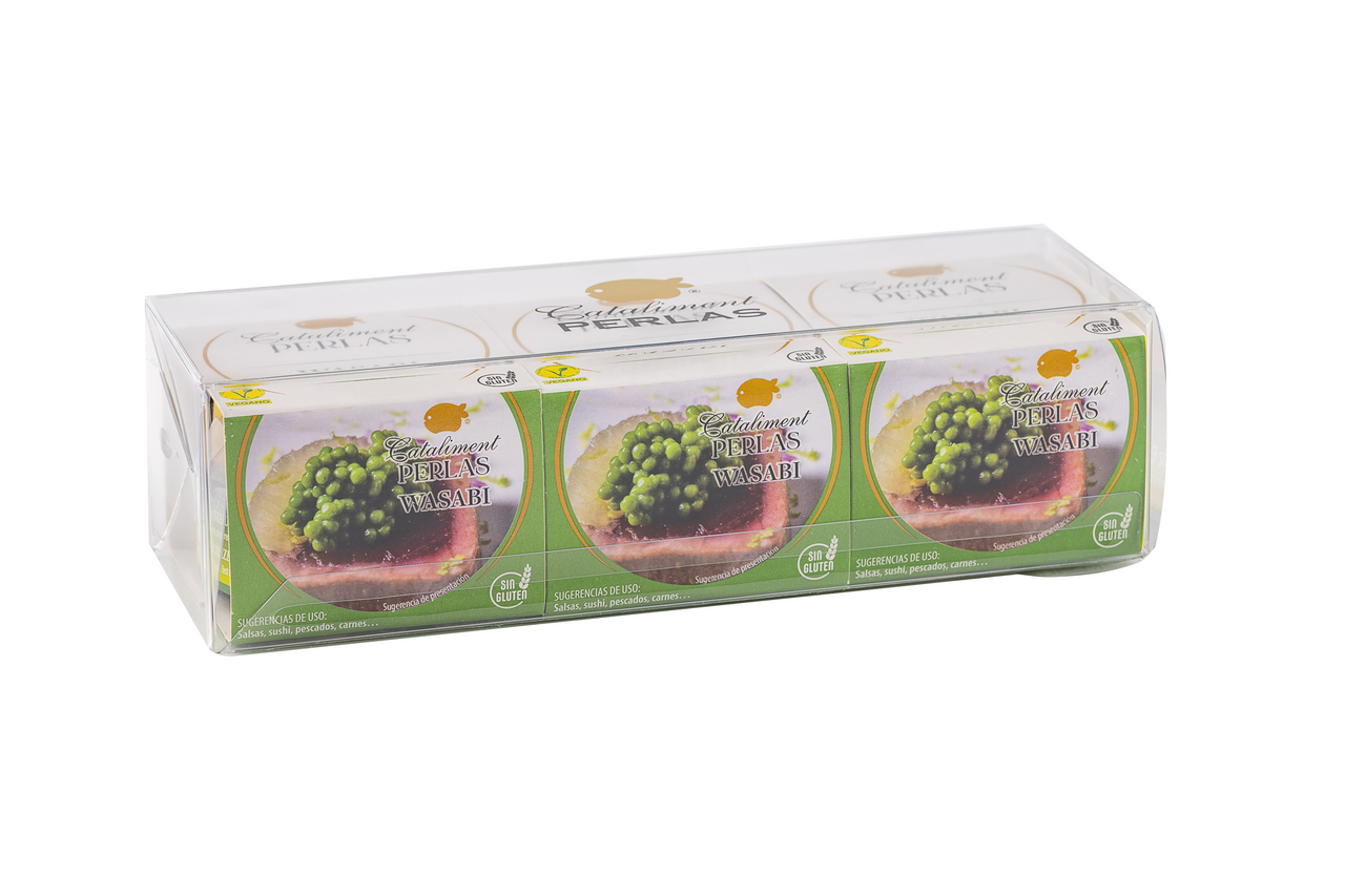 Cataliment perlas wasabi tarrina 50 g contiene 3 unidades (Total 150 g)