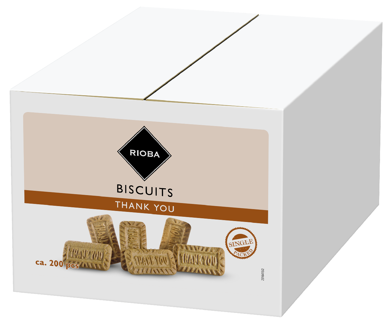 RIOBA galletas thank you contiene 200 unidades 1,2 kg