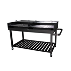 makro PROFESSIONAL Barbacoa 180x90x102 cm Deluxe 4 rejillas