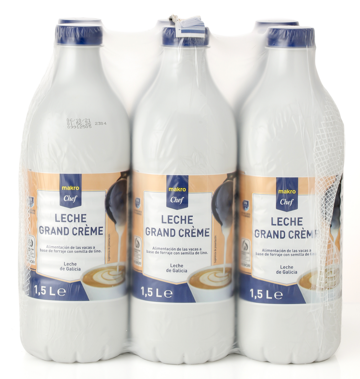 METRO Chef leche entera gran créme para hostelería botella 1,5 L contiene 6 unidades