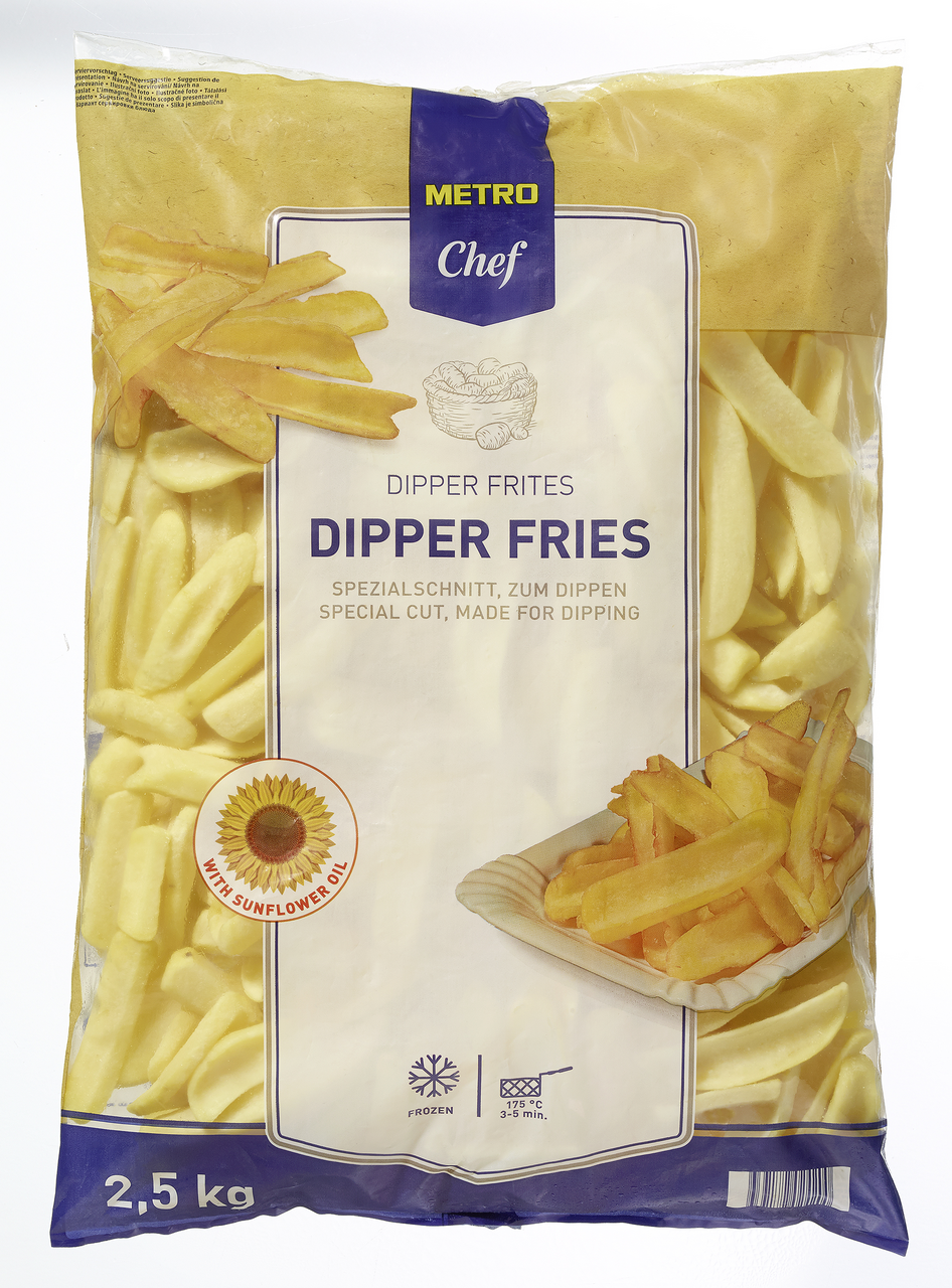 METRO Chef Patata dipper fries 2,5Kg congelado