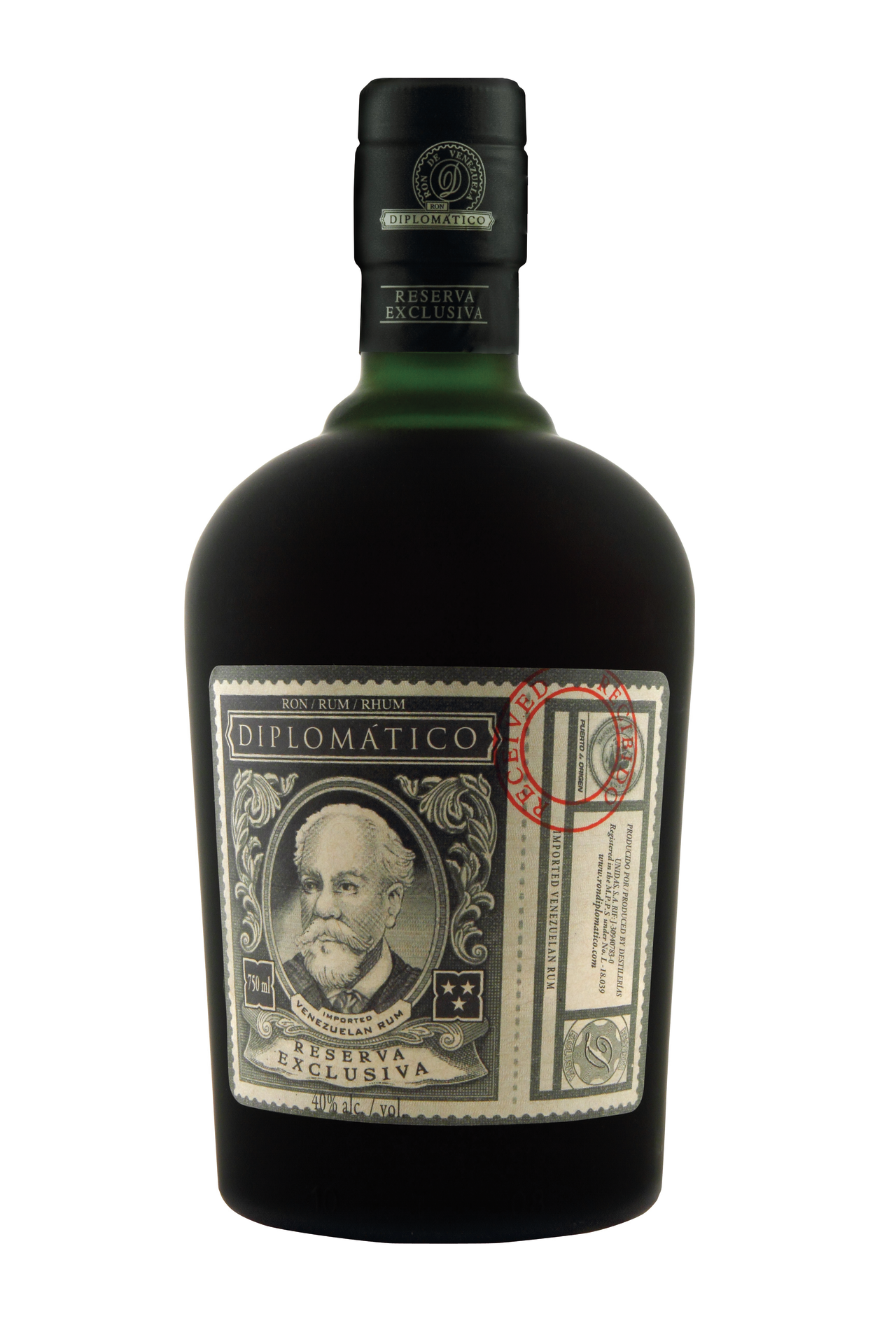 DIPLOMÁTICO ron reserva blanco botella 70cl Alc. 40% vol.