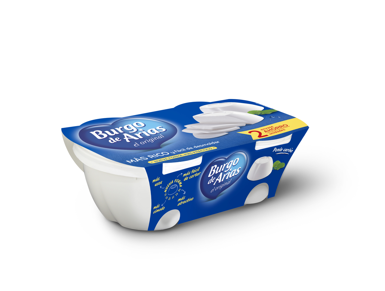Burgo De Arias Queso fresco en tarrina de 230g contiene 2 unidades (460 g)