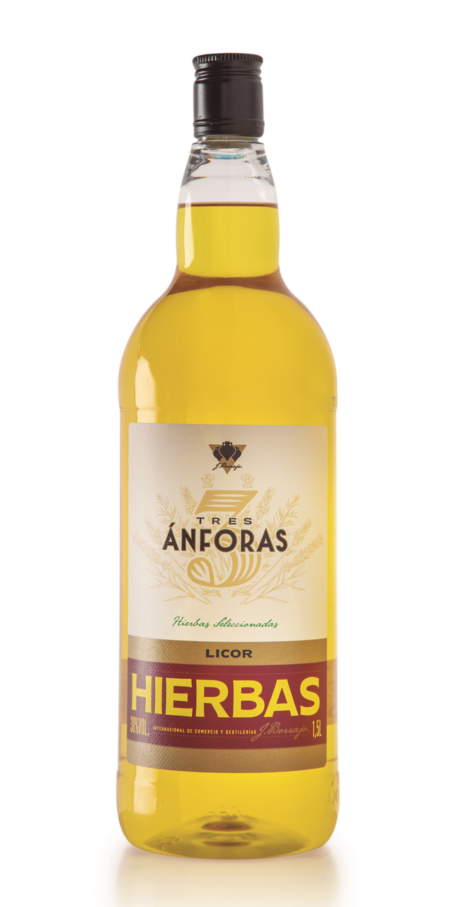 TRES ÁNFORAS licor hierbas 1,5L