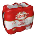 PRÉSIDENT leche entera 1,5 L contiene 6 botellas