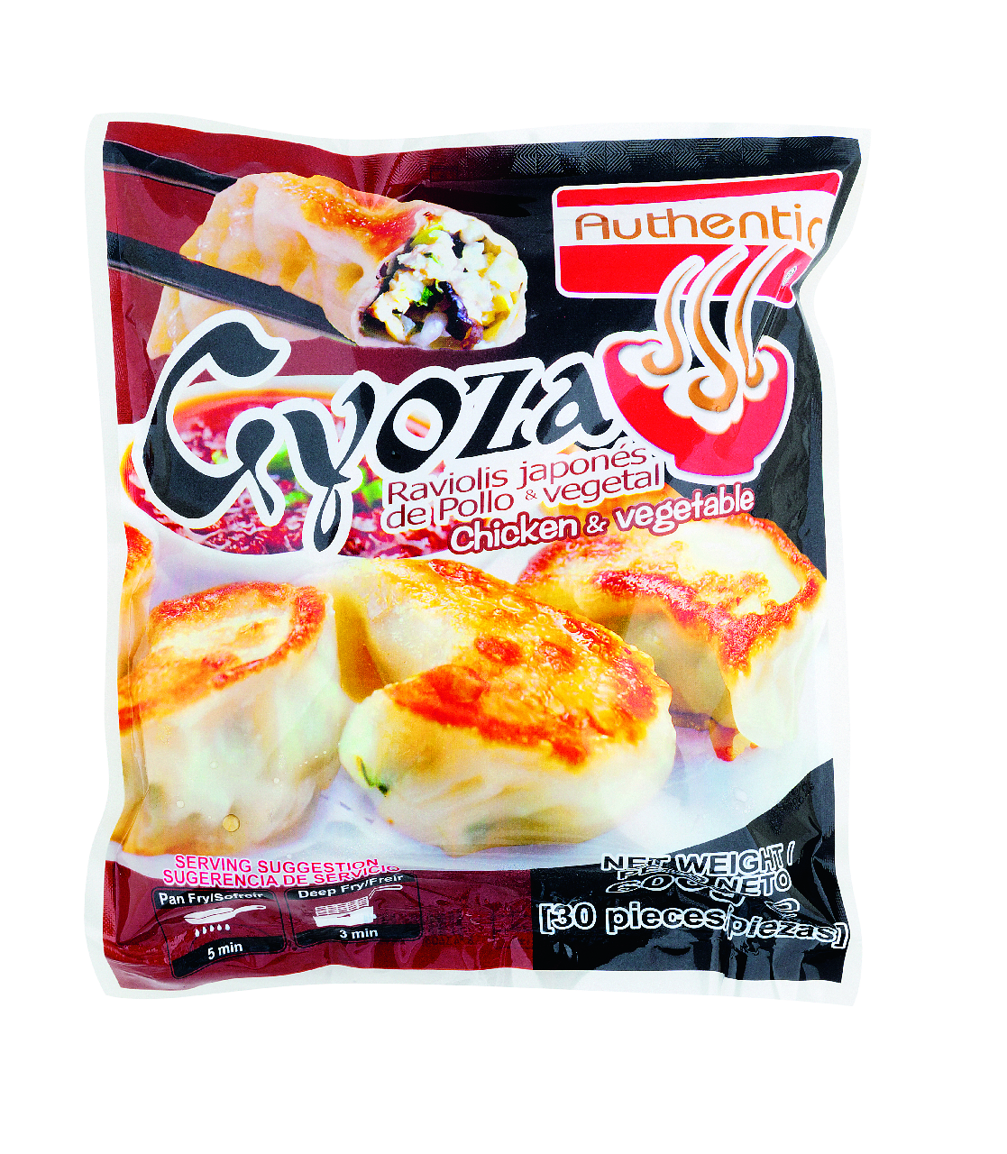 AUTHENTIC gyozas pollo y vegetales congelado 600g