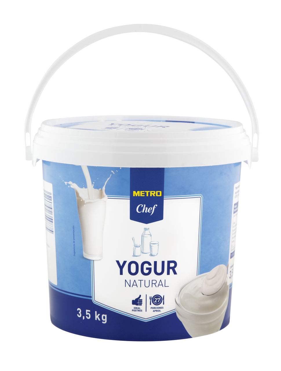 METRO Chef yogur natural bote 3,5 Kg
