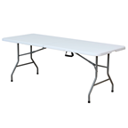 Mesa plegable en acero y hdpe 200x74cm