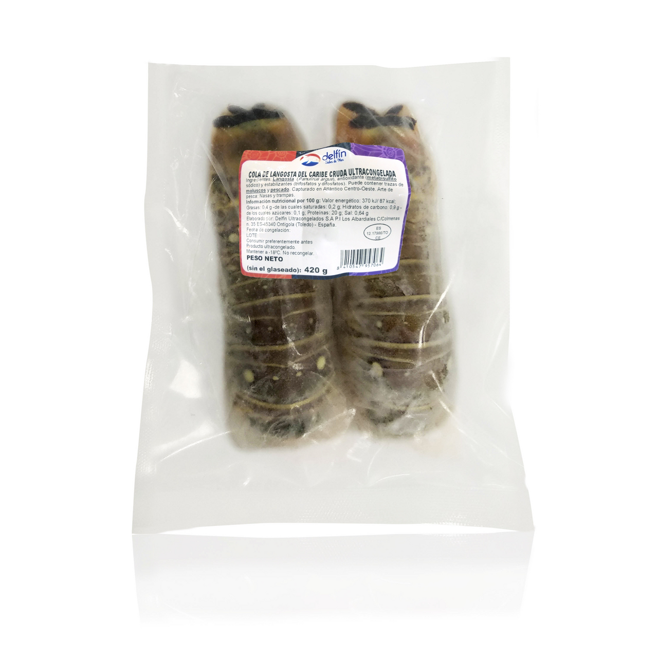 Delfín cola langosta cruda 420g