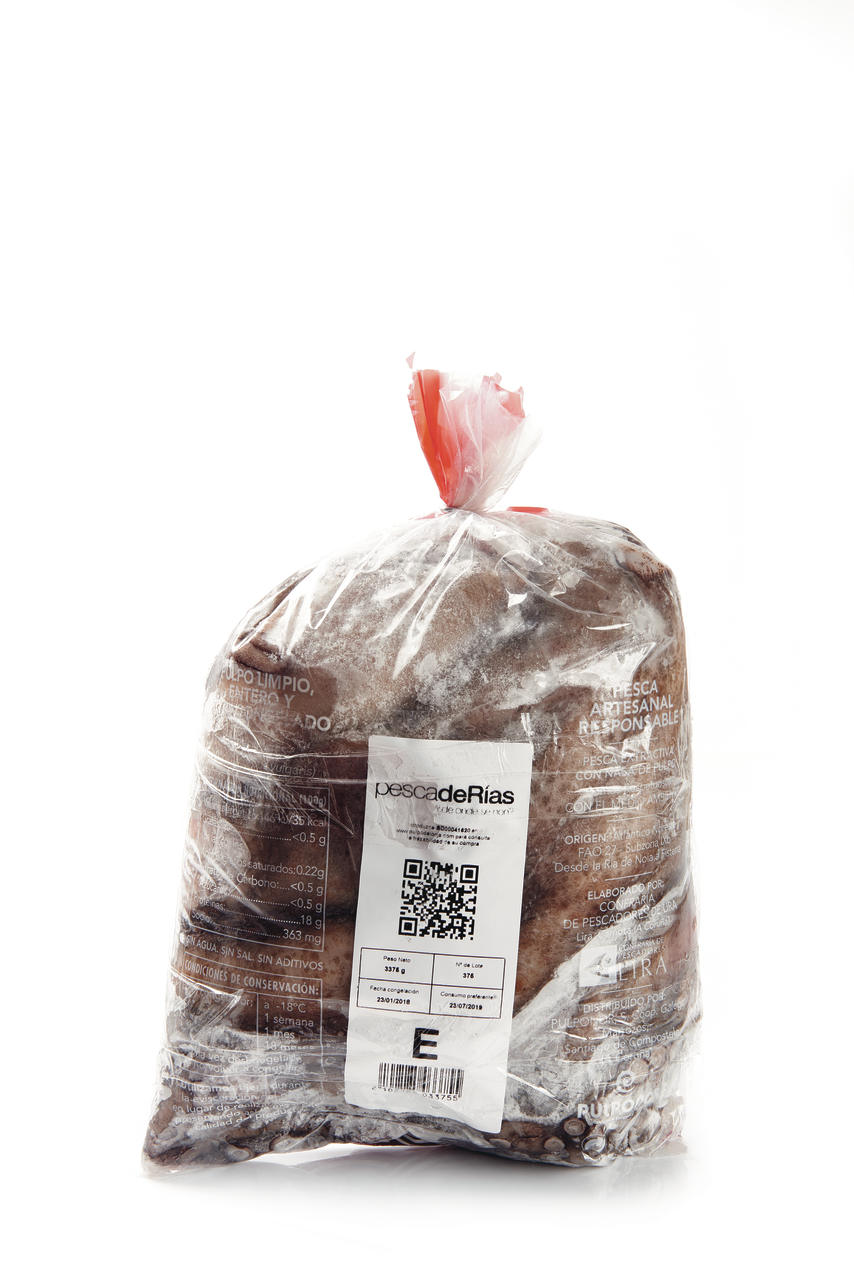 Pulpo De Lonja gallego mediano 1,5/2Kg